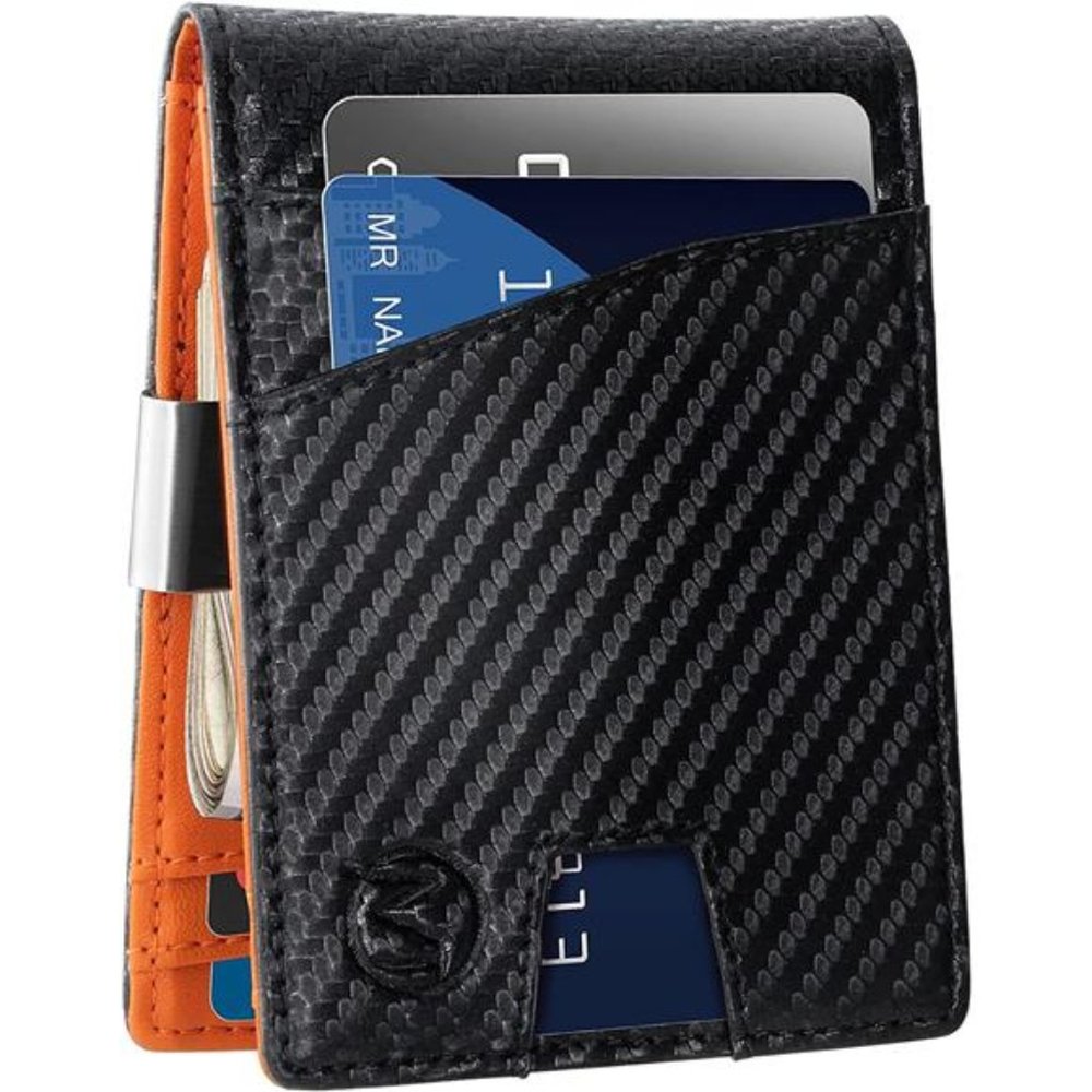 Wallet for Men, Slim RFID Money Clip Wallet, Bifold Minimalist Wallet